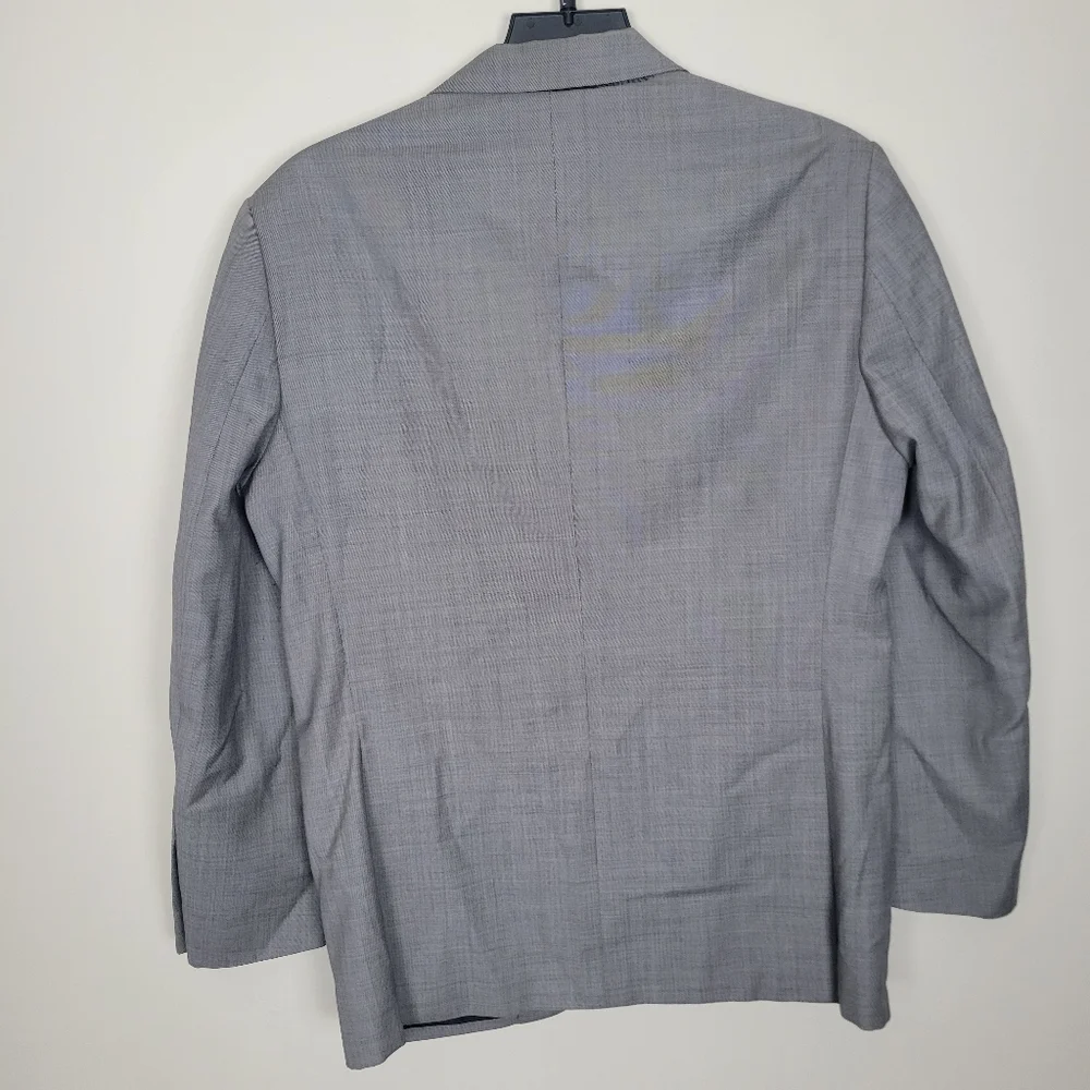 Jos A Bank Traveler Blazer Jacket Tailored Fit Mens 41R Gray 100% Wool